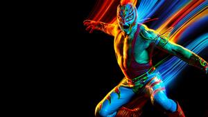 Rey Mysterio, WWE 2K22, PC Games, Black background, PlayStation 5, PlayStation 4, Xbox One, Xbox Series X and Series S, 4K wallpaper