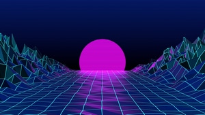 Retrowave, Synthwave, Abstract, Digital Art, 4K wallpaper