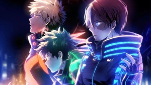 My Hero Academia, Neon, Katsuki Bakugo, Izuku Midoriya, Noragami, Aesthetic anime, 4K wallpaper