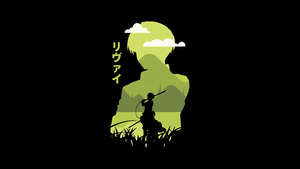 Levi Ackerman, AMOLED, Attack on Titan, Minimalist, Black background, Shingeki no Kyojin, 4K wallpaper
