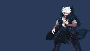 Dabi, Minimal art, My Hero Academia, Grey background, Minimalist, Simple, 4K wallpaper