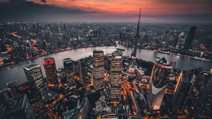 Shanghai, Cityscape, World, 4K wallpaper