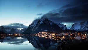 Mountains, Nature, Norway, Coast, 4K wallpaper