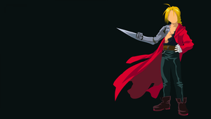 Edward Elric, Fullmetal Alchemist: Brotherhood, Dark background, Minimalist, Simple, 4K wallpaper