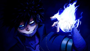 My Hero Academia, Dabi, Blue background, Aesthetic anime, 4K wallpaper