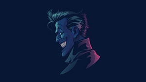Joker, Supervillain, Superheroes, Minimalism, Minimalist, Dribbble, 4K wallpaper
