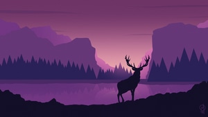 Deer, Artist, Artwork, Digital Art, Minimalism, Minimalist, Deviantart, 4K wallpaper