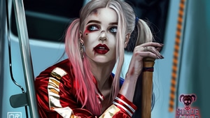 Harley Quinn, Artwork, Artist, Supervillain, Superheroes, Digital Art, 4K wallpaper