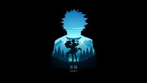 Dabi, Illustration, My Hero Academia, Black background, AMOLED, 4K wallpaper