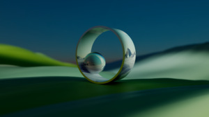 3D background, Green aesthetic, Surreal, Landscape, 4K wallpaper