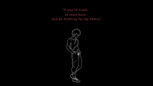 Minimalist, My Hero Academia, Black background, Meme, 4K wallpaper