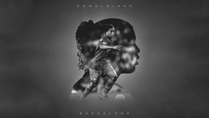Ronaldinho, Monochrome, Brazilian Football Player, 4K wallpaper