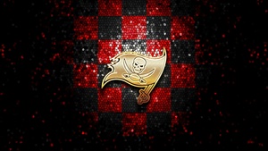 Tampa Bay Buccaneers, Mosaic, American football team, NFL team, Dark background, 4K wallpaper