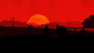 Red Dead Redemption 2, Games, Minimalism, Minimalist, 4K wallpaper