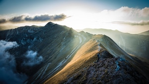 Mountains, Sky, Nature, 4K wallpaper