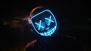 Mask, Photography, Neon, 4K wallpaper