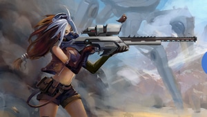 Fantasy Girls, Sniper, Artist, Artwork, Digital Art, Artstation, 4K wallpaper