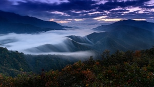 Nature, Clouds, Fog, Mountains, 4K wallpaper