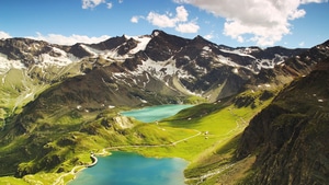 Aerial, Mountains, Landscape, Nature, 4K wallpaper
