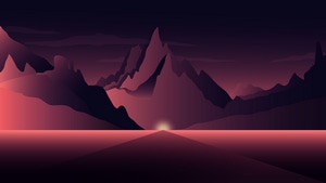 Minimalism, Minimalist, Artist, Artwork, Digital Art, Mountains, 4K wallpaper