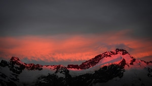 Mountains, Landscape, Sunset, Nature, 4K wallpaper