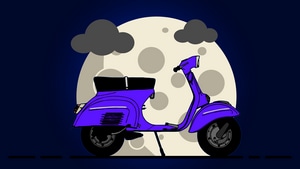 Scooter, Minimalism, Minimalist, Artist, Artwork, Digital Art, , 4K wallpaper
