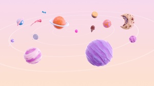 Solar system, Illustration, Planets, Outer space, Gradient background, Windows 11 22H2, Stock, Aesthetic, 4K wallpaper