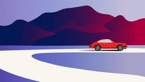 Porsche, Minimalism, Minimalist, Artist, Artwork, Digital Art, Behance, 4K wallpaper