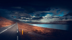 Mountains, Road, Nature, 4K wallpaper