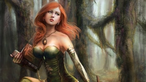 Fantasy Girls, Artist, Artwork, Digital Art, Redhead, 4K wallpaper