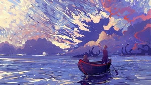 Boat, Artist, Artwork, Digital Art, Deviantart, 4K wallpaper