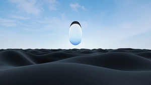 Surreal, Desert, 3D, Glass, 4K wallpaper