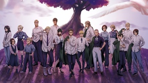 Attack on Titan, Purple aesthetic, Character poster, 4K wallpaper