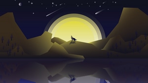 Artist, Artwork, Wolf, Behance, Minimalism, Behance, Digital Art, 4K wallpaper
