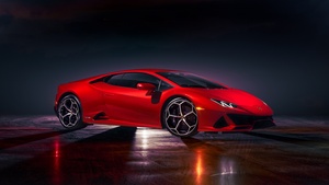 Lamborghini Huracan EVO, Red cars, Supercar, 4K wallpaper