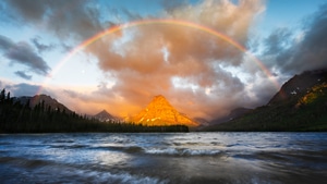 National Park, Nature, Mountains, Glacier, Rainbow, 4K wallpaper