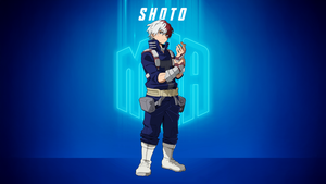 My Hero Academia, Shoto Todoroki, Season 7, Blue background, 4K wallpaper