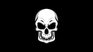 Skull, Black And White, 4K wallpaper
