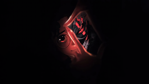 Okarun (Dandadan), Dark aesthetic, Ken Takakura, Dandadan, Dark background, Turbo Granny, 4K wallpaper