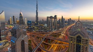 Skycrapper, Buildings, Dubai, World, Highway, 4K wallpaper