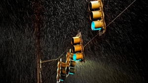 Traffic Lights, Photography, Rain, 4K wallpaper