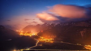 Switzerland, World, Night, Nature, 4K wallpaper