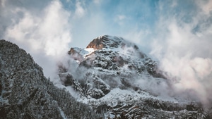 Snow, Mountains, Nature, 4K wallpaper