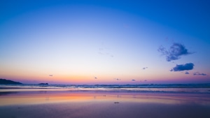 Sea, Coast, Sunset, Waves, 4K wallpaper
