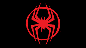 Spider-Man: Across the Spider-Verse, Logo, AMOLED, Black background, Spiderman, 4K wallpaper