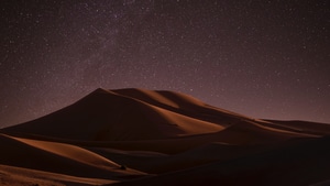 Desert, Night, Nature, 4K wallpaper