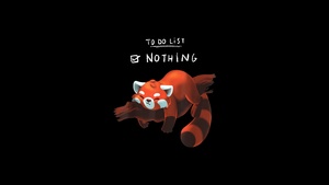 Nothing, Red panda, Black background, 4K wallpaper