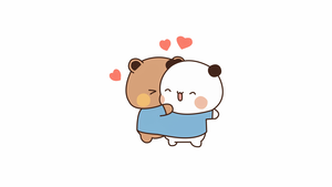 Milk and Mocha Bears, Kawaii couple, Love couple, White background, Love couple, Milk bear, Mocha bear, 4K wallpaper