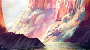 Canyon, River, Artist, Artwork, Digital Art, Deviantart, 4K wallpaper