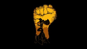 One Punch Man, AMOLED, Saitama, Black background, 4K wallpaper